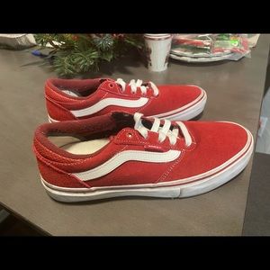 Old School Red Low Top Vans